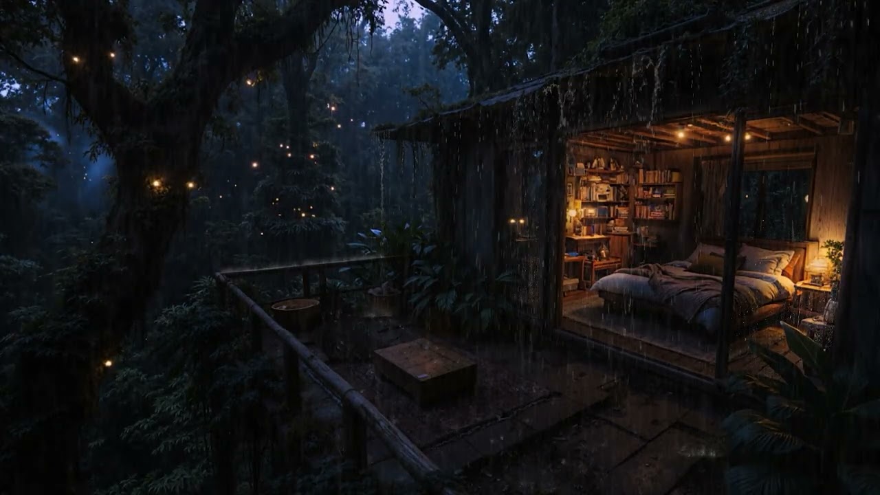 Rain Washing Over a Quiet Forest at Night 🌙 8 Hours of Pure Calm & Healing
