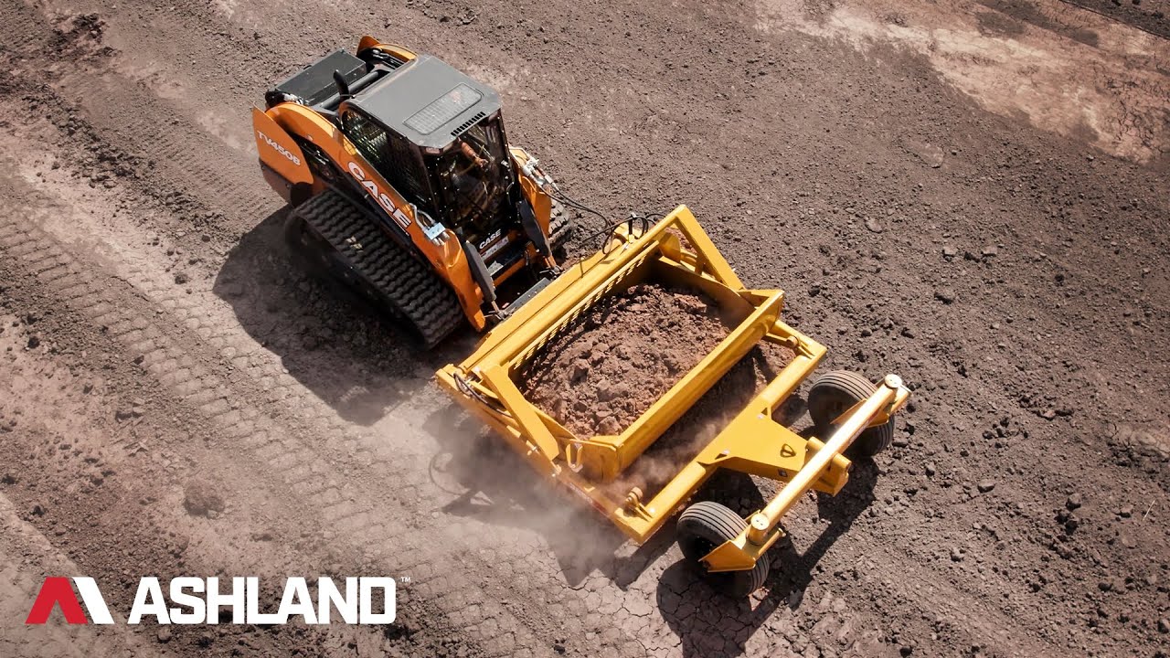 Ashland 3250SS Skid Steer Scraper Working in Action