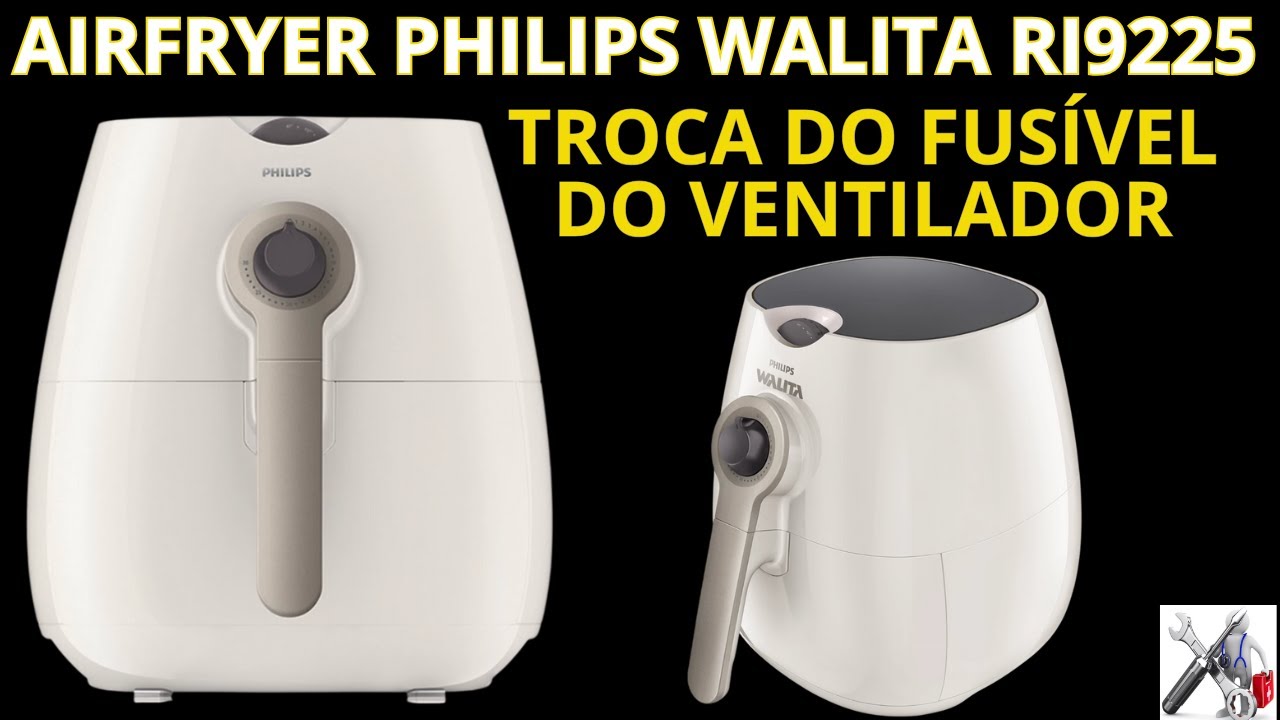 Fritadeira Airfryer Philips Walita RI9225 | Veja como desmontar e trocar o fusível do ventilador