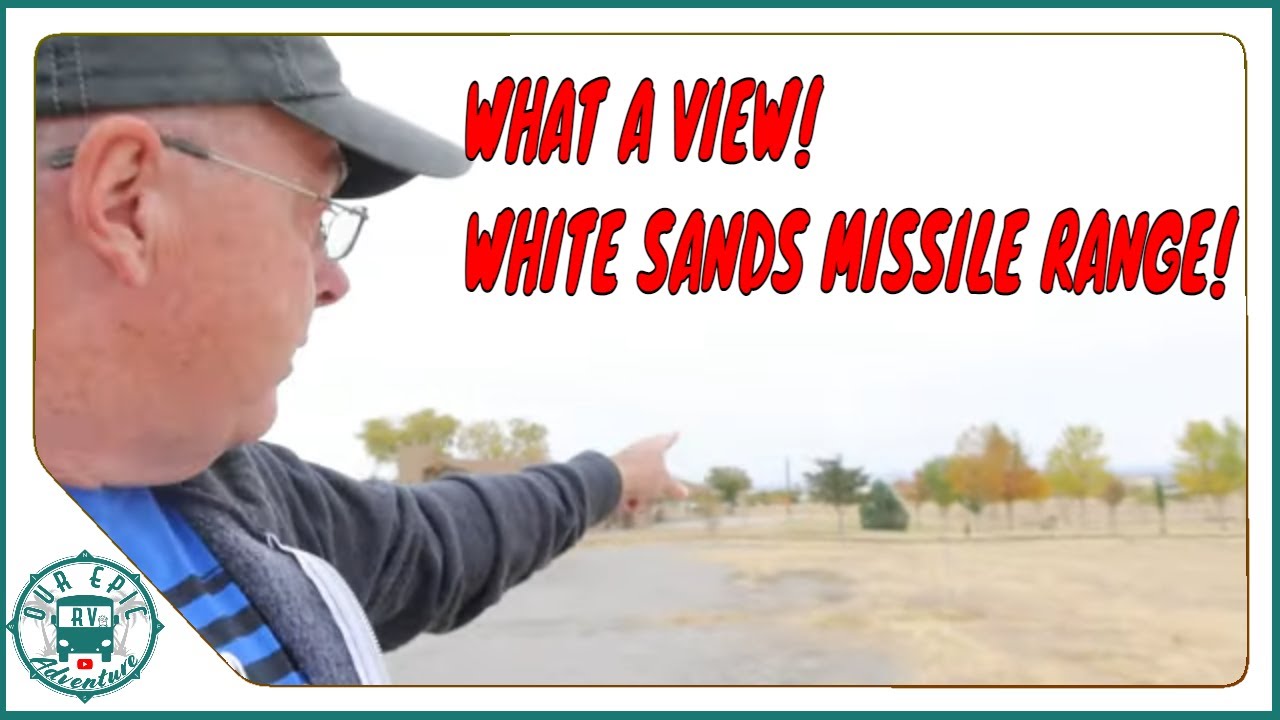 NO SAND ANYWHERE AT WHITE SANDS MISSLE RANGE! Walk around Volunteer Park Travel Military Campground!