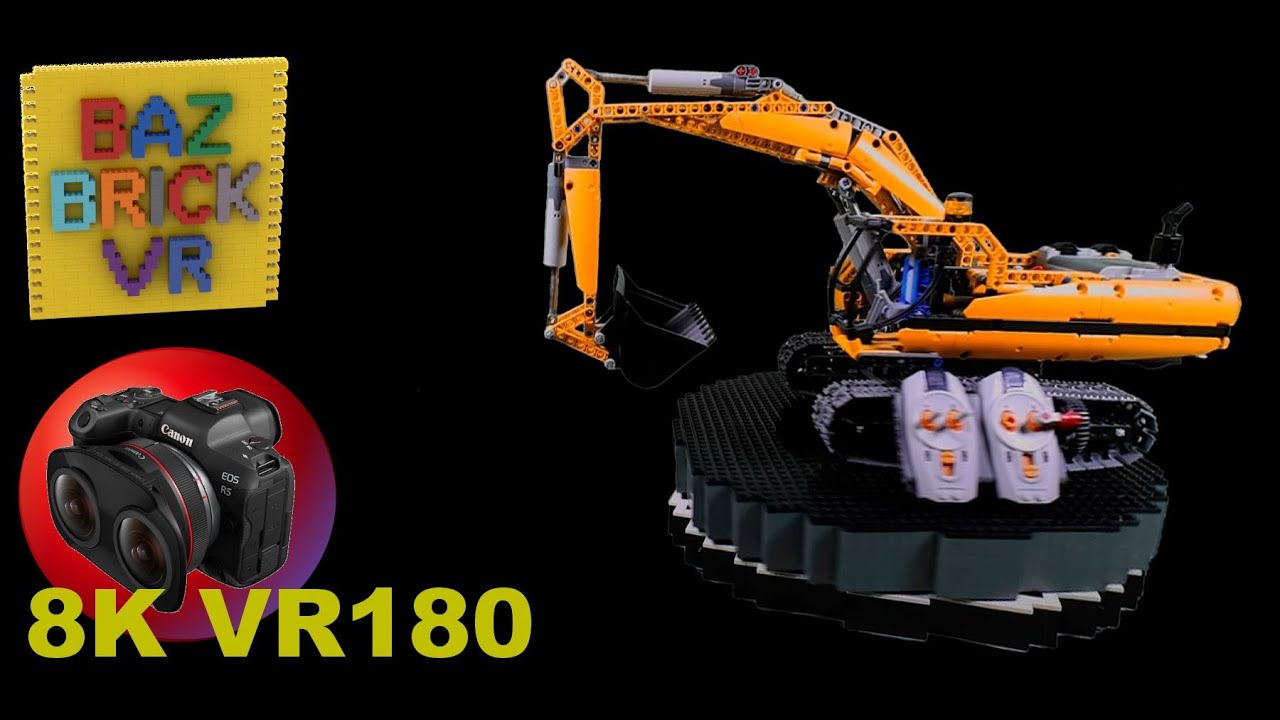 Lego Review 8043 Motorized Excavator BazBrickVR S01E41 VR180 3D 8K/4K