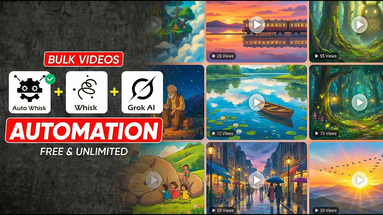 How I Created Unlimited AI Videos in Bulk (One Click) | FREE 3D Pixar Text-to-Video Automation 2026
