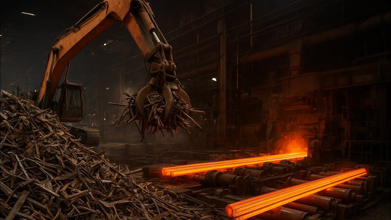 Amazing Manufacturing Process of Steel Iron Rod in Factory | How Steel Is Made in Pakistan 