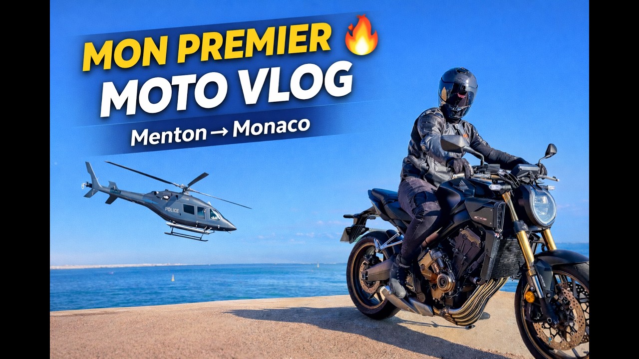 Ma première vidéo moto vlog Menton-Monaco 🍋  🇲🇨