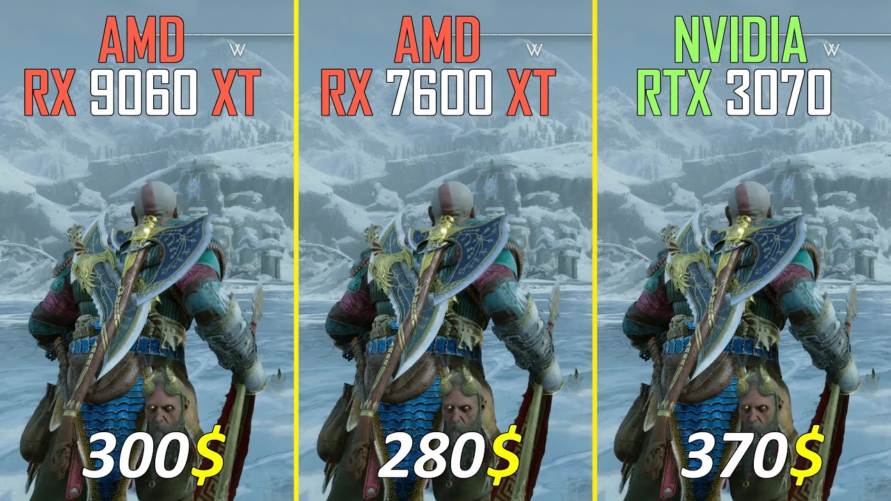 RX 9060 XT vs RX 7600 XT vs RTX 3070 Test at 1080P and 1440P