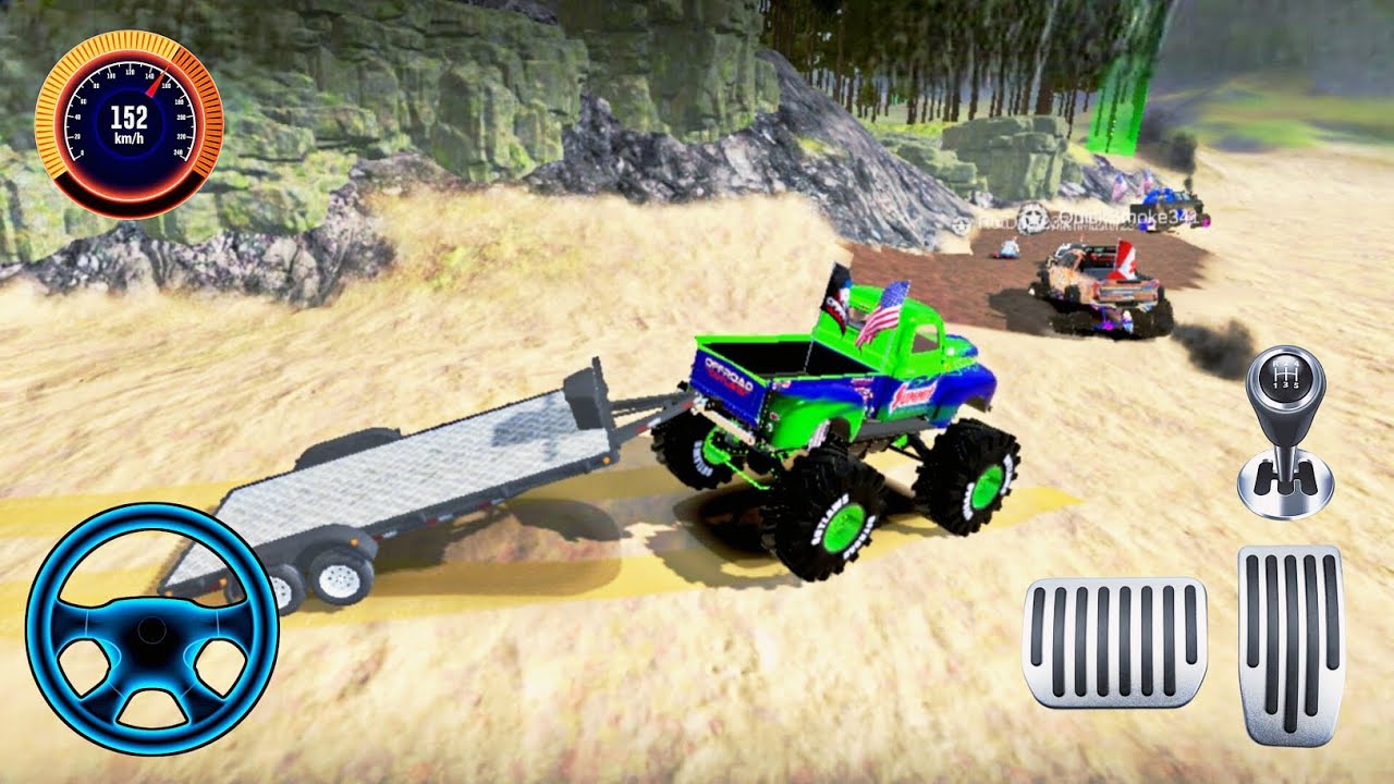 Monster Truck Offroad Gameplay | High Speed | Tasks Completed | Full Fun | Mud Driving |