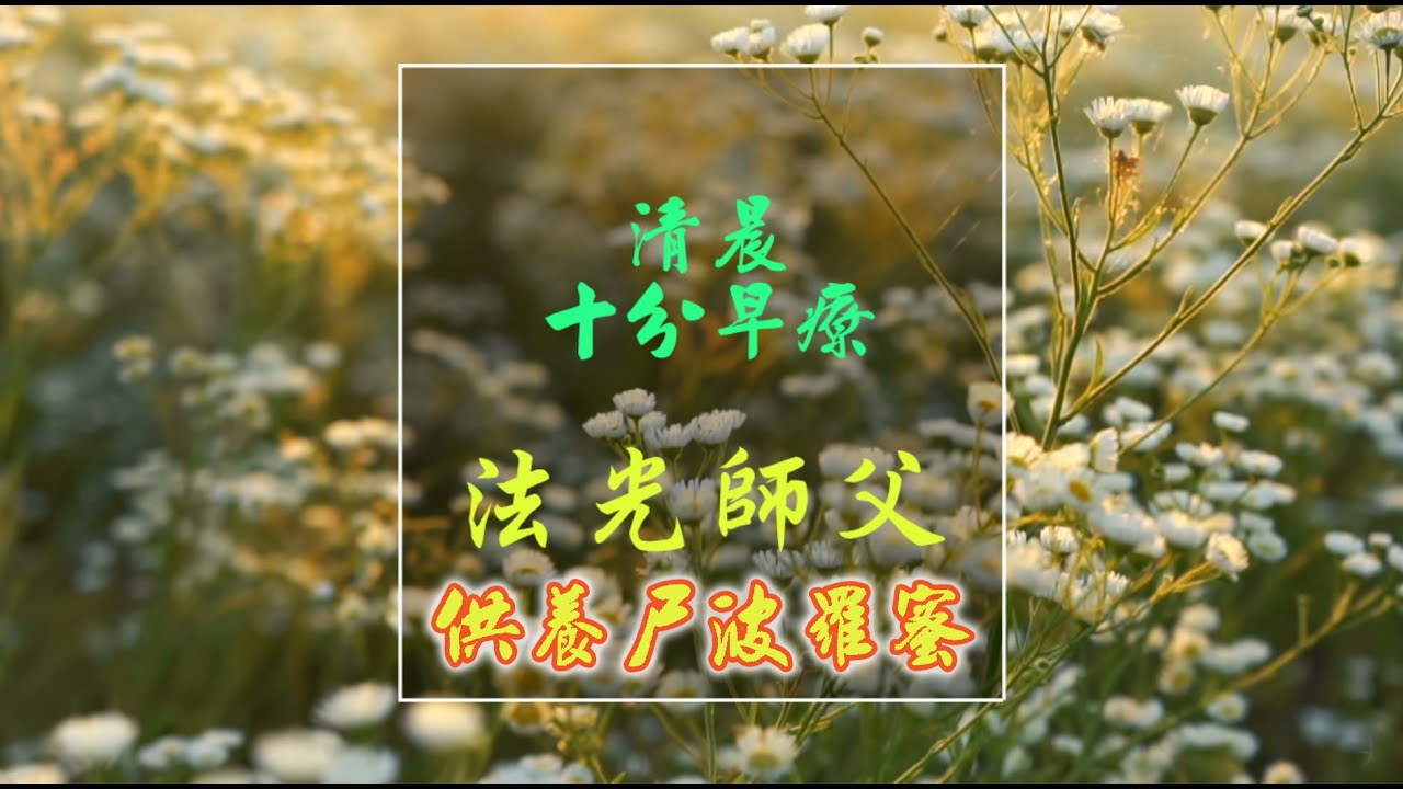 【清晨十分早療】供養尸波羅蜜--法光法師1141211
