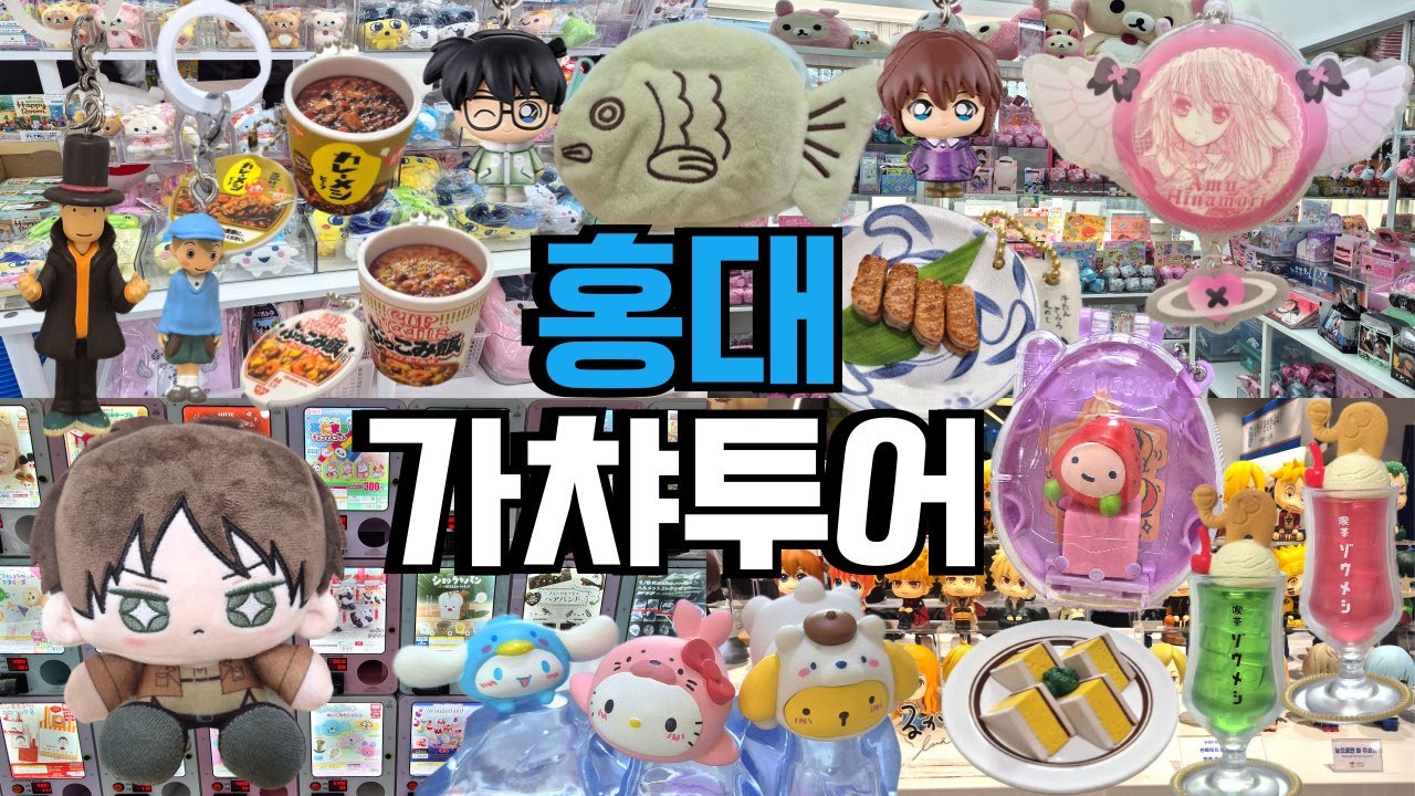 [취미 브이로그] 홍대 가챠투어!!💙(중복파티?😂)