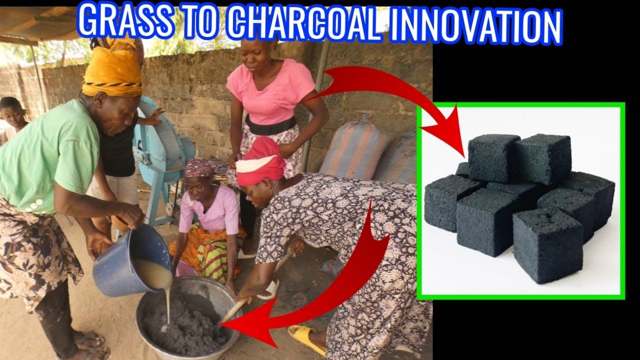 Ghana is Now Producing Sustainable cooking Fuel from Grass – Grass to Charcoal Innovation