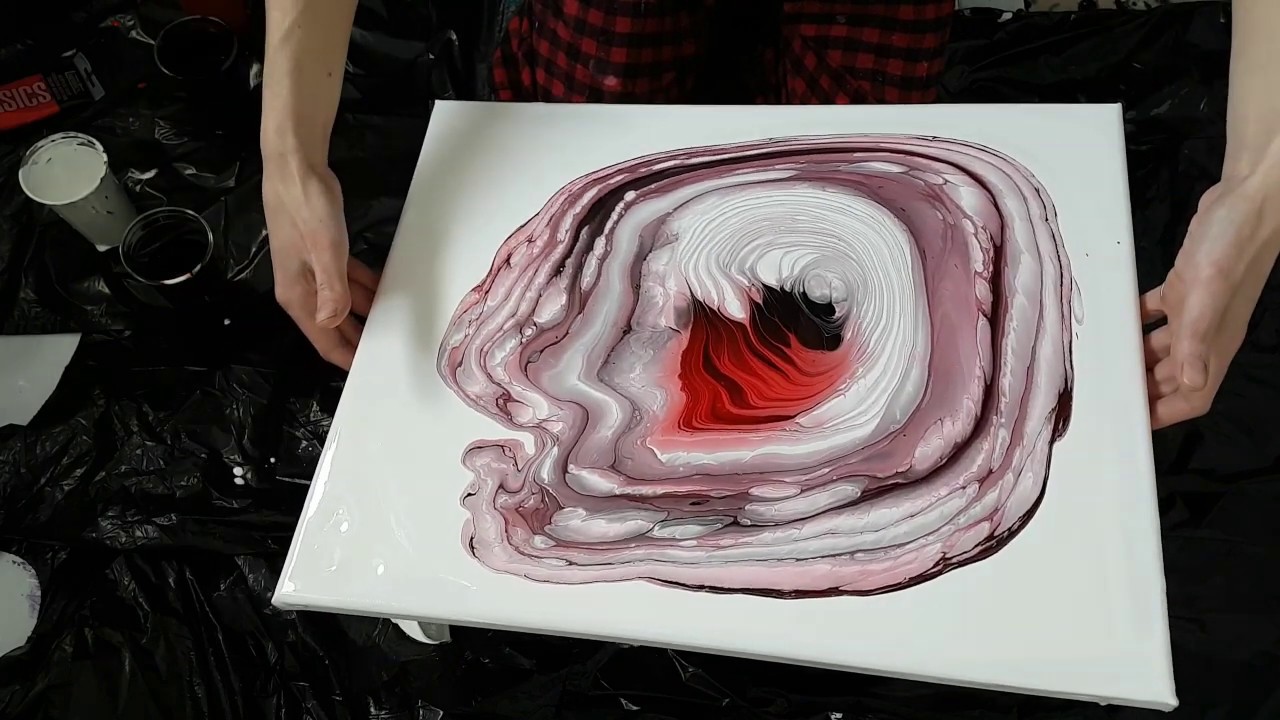 DecoArt Satin Enamels Experiment - Acrylic Pouring