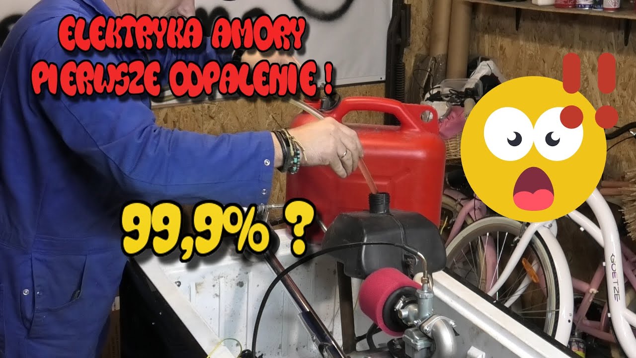 Lod&oacute;wkow&oacute;z 99,9% Elektryka Amory Pierwsze Odpalenie Będzie Moc? Silnik 150ccm 17 KM  cz.2 Wazzup :)