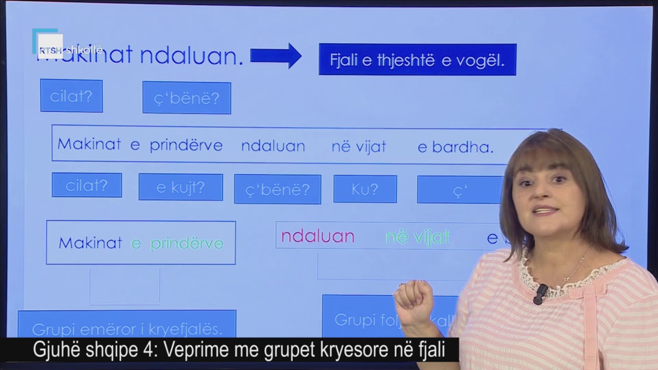 Gjuhë shqipe 4 - Veprime me grupet kryesore në fjali