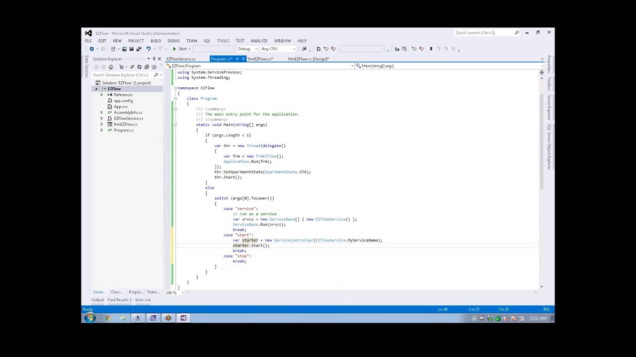 Porting an existing VBVoice application into a Windows Service