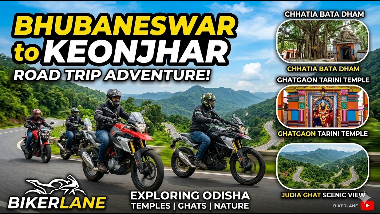 Bhubaneswar to Keonjhar Bikerlane Ride 2026 | Chattia Dham & Maa Tarini Temple Ghatgaon | Judia Ghat