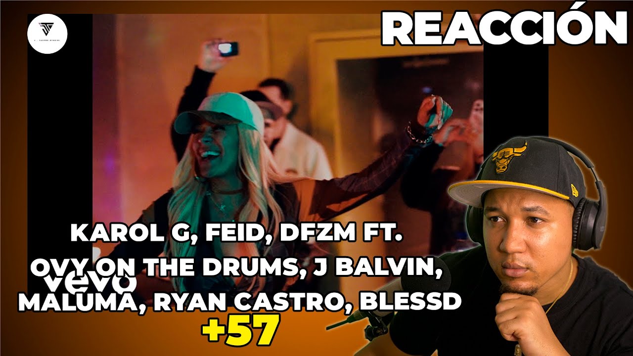 REACCIÓN a KAROL G, Feid, DFZM ft. Ovy On The Drums, J Balvin, Maluma, Ryan Castro, Blessd - +57