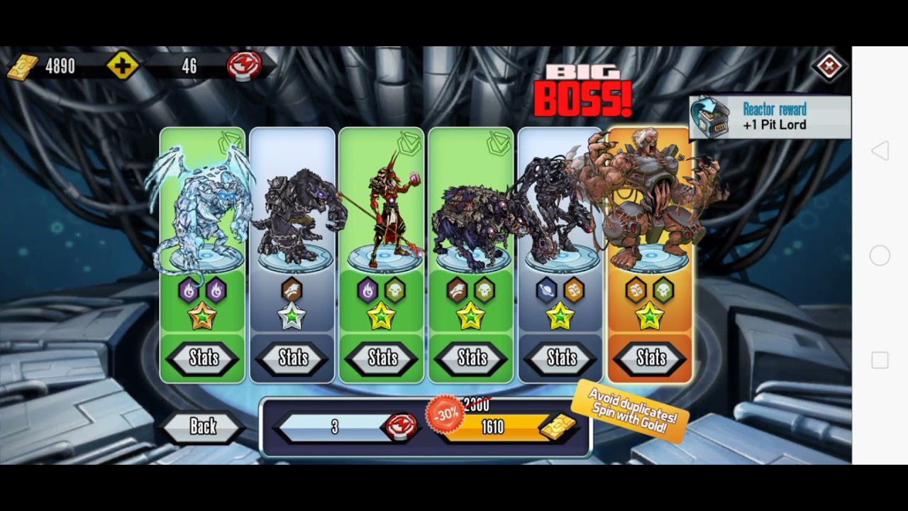 |[MGG]| Completing BigBoss Reactor Slot - MUTANTS GENETIC GLADIATORS