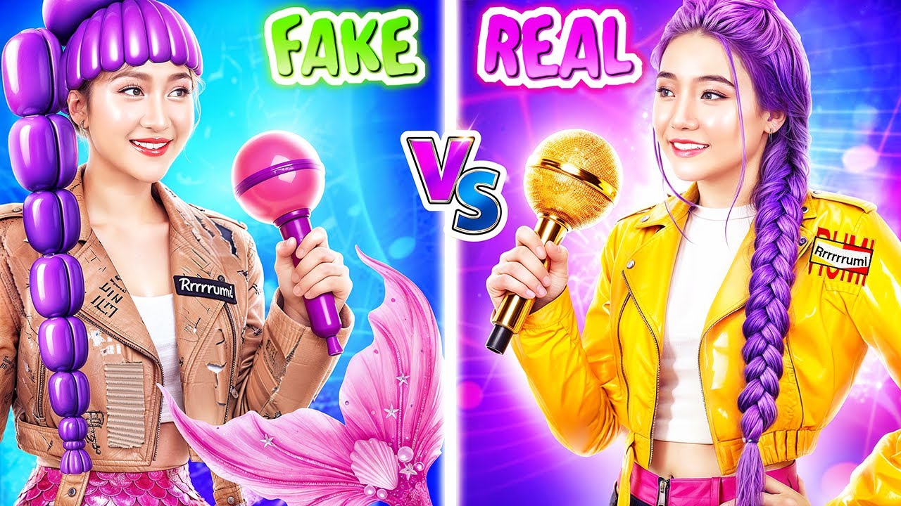 Prawdziwy Rumi Vs Fałszywy Rumi! Ekstremalna Metamorfoza Syreny Zostań Łowcą Demon&oacute;w W K-popie