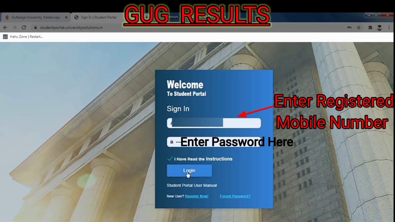 Bcom Bsc Results Student portal Gulbarga University CBCS 2021 4th fourth semester.