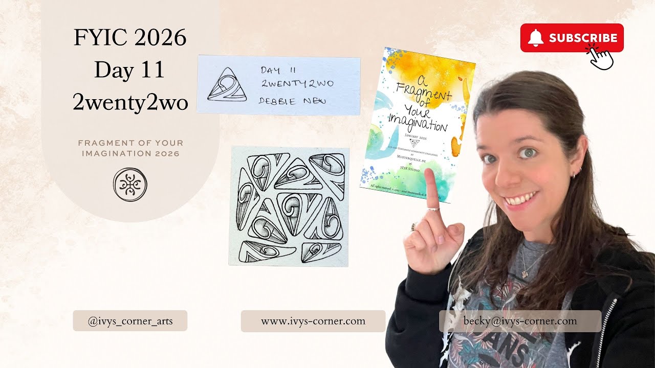 FYIC 2026 День 11 | Треугольный фрагмент 2wenty2wo | Практика зентангла