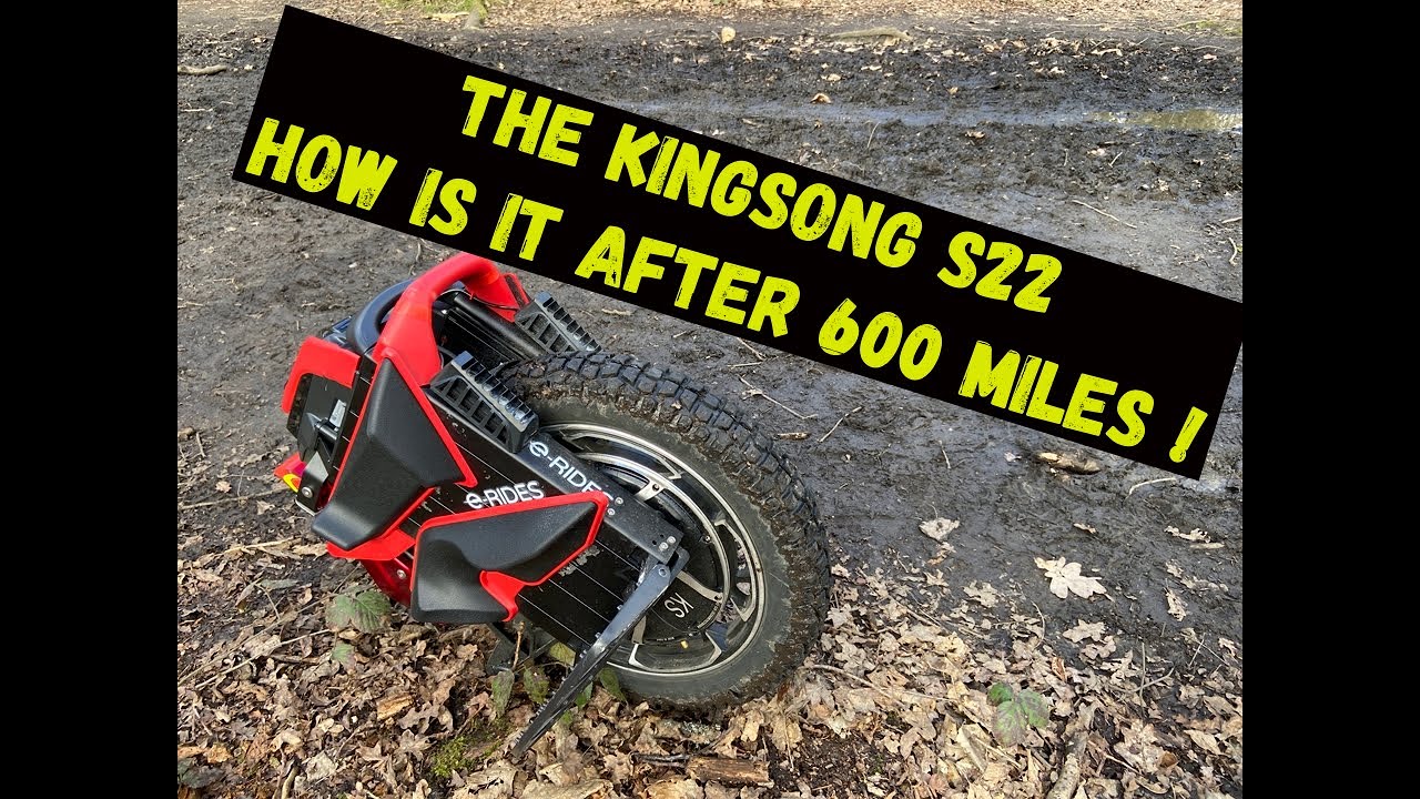 KingSong S22 600 miles check up. e-rides EUC Upgrade.