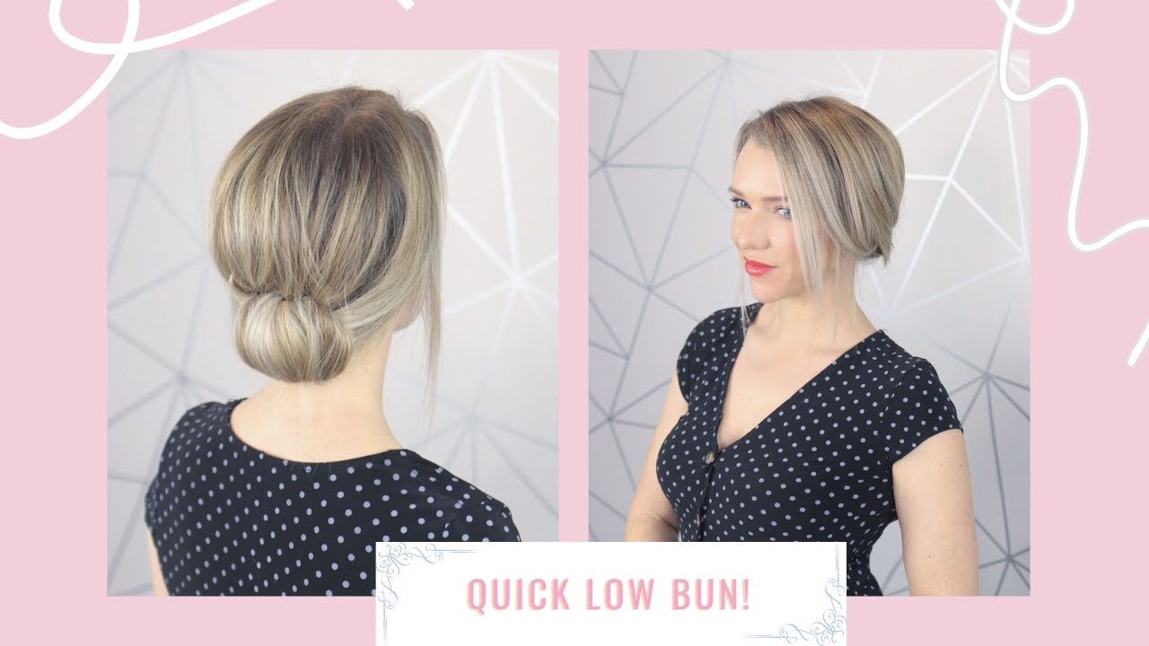 How to do a QUICK low bun for FINE/THIN hair🤍