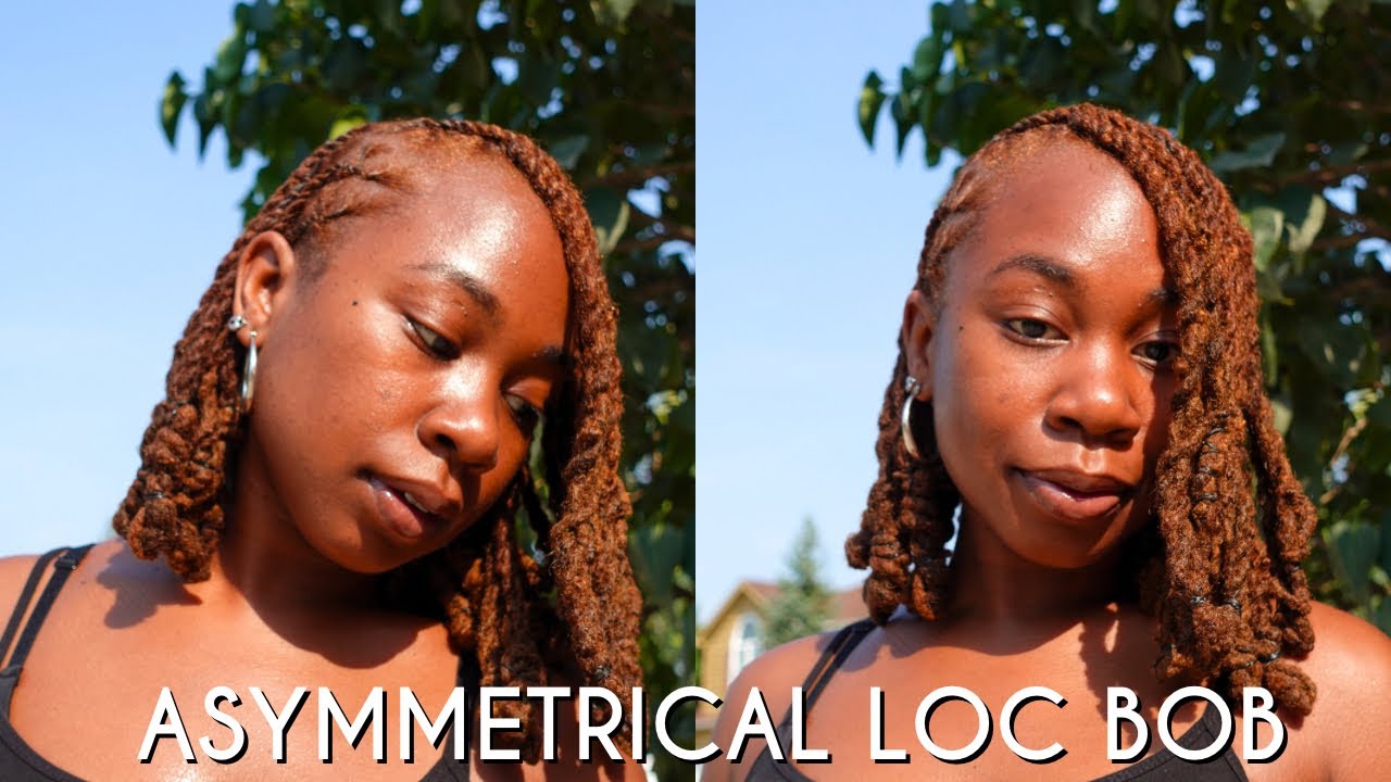 Dying My Locs Honey Blonde Without Bleach & Asymmetrical Loc Knot Bob
