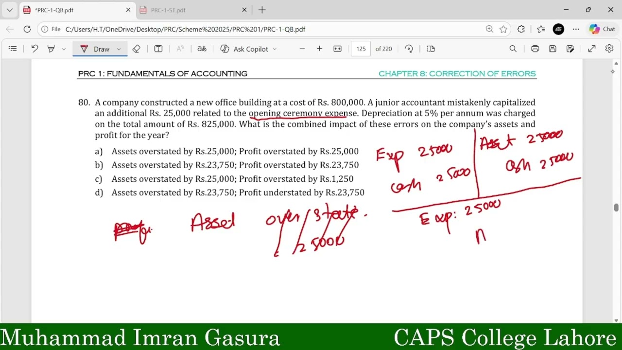 Lecture # 6 Correction of Error PRC FOA