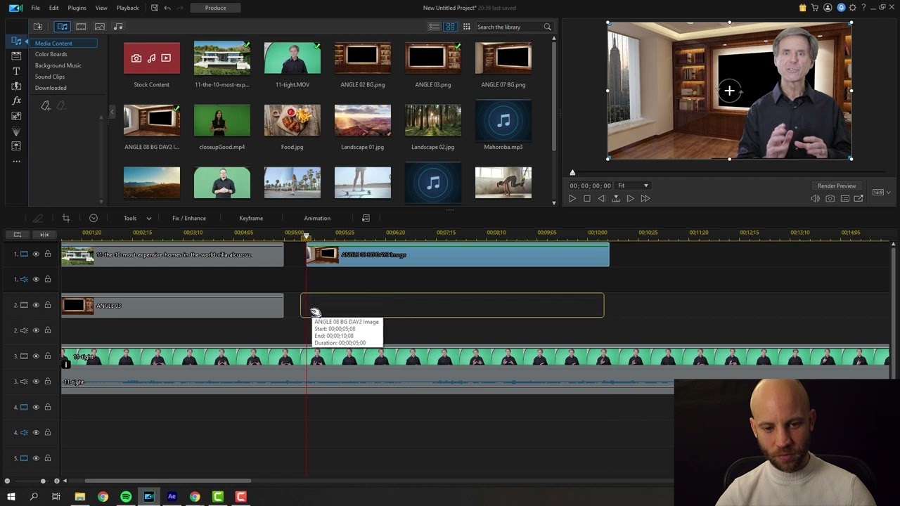 Power Director Tutorial + Green Screen Effects + Virtual Studio 7 Template