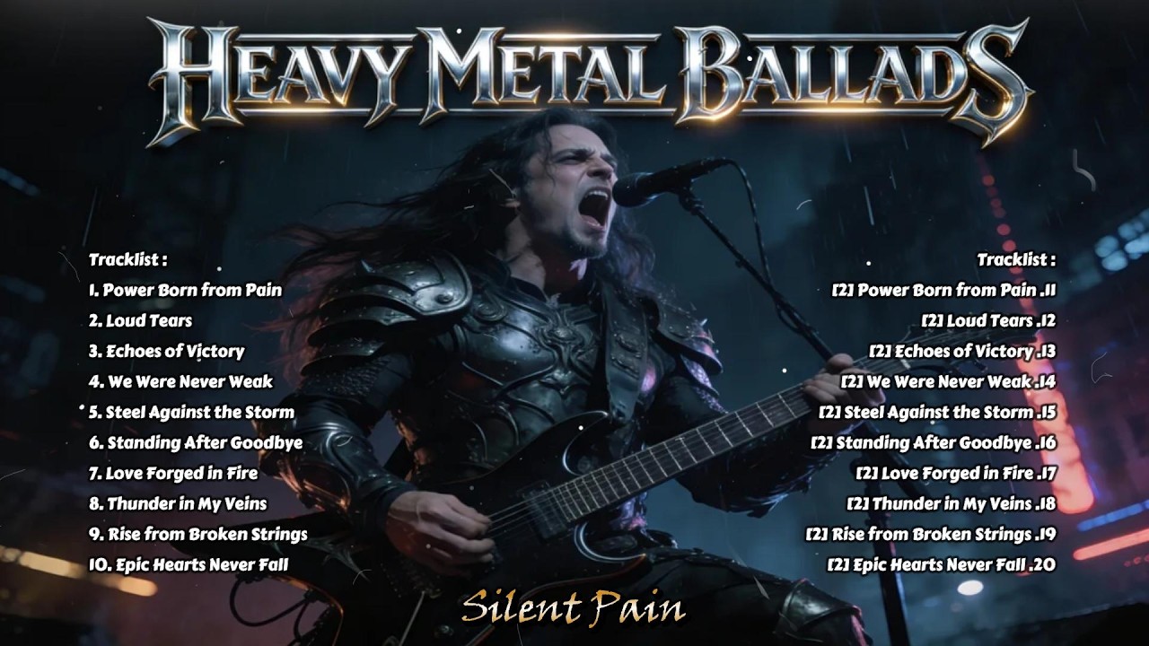 Emotional Heavy Metal Ballads 🔥 Silent Pain | Powerful Guitar & Epic Vocals