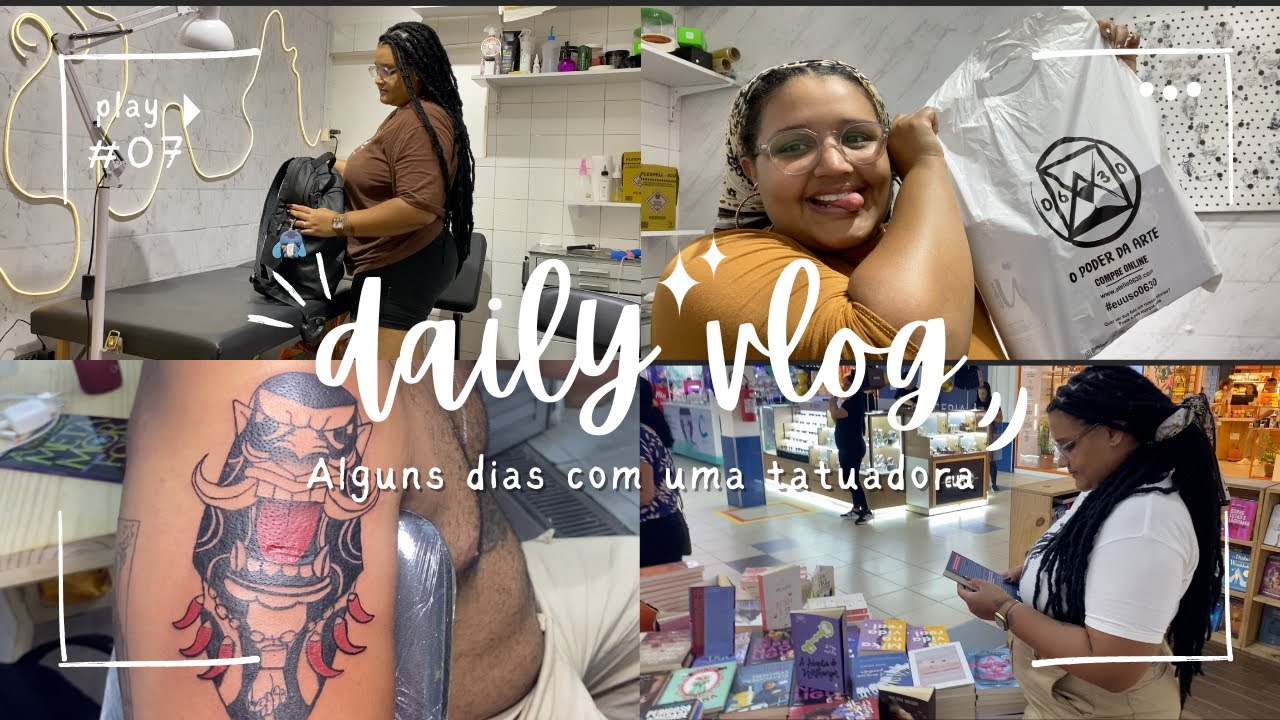 Rotina de Tatuadora ✨ Comprinhas pro studio, Garimpo de Livros & Tattoo na Pr&aacute;tica