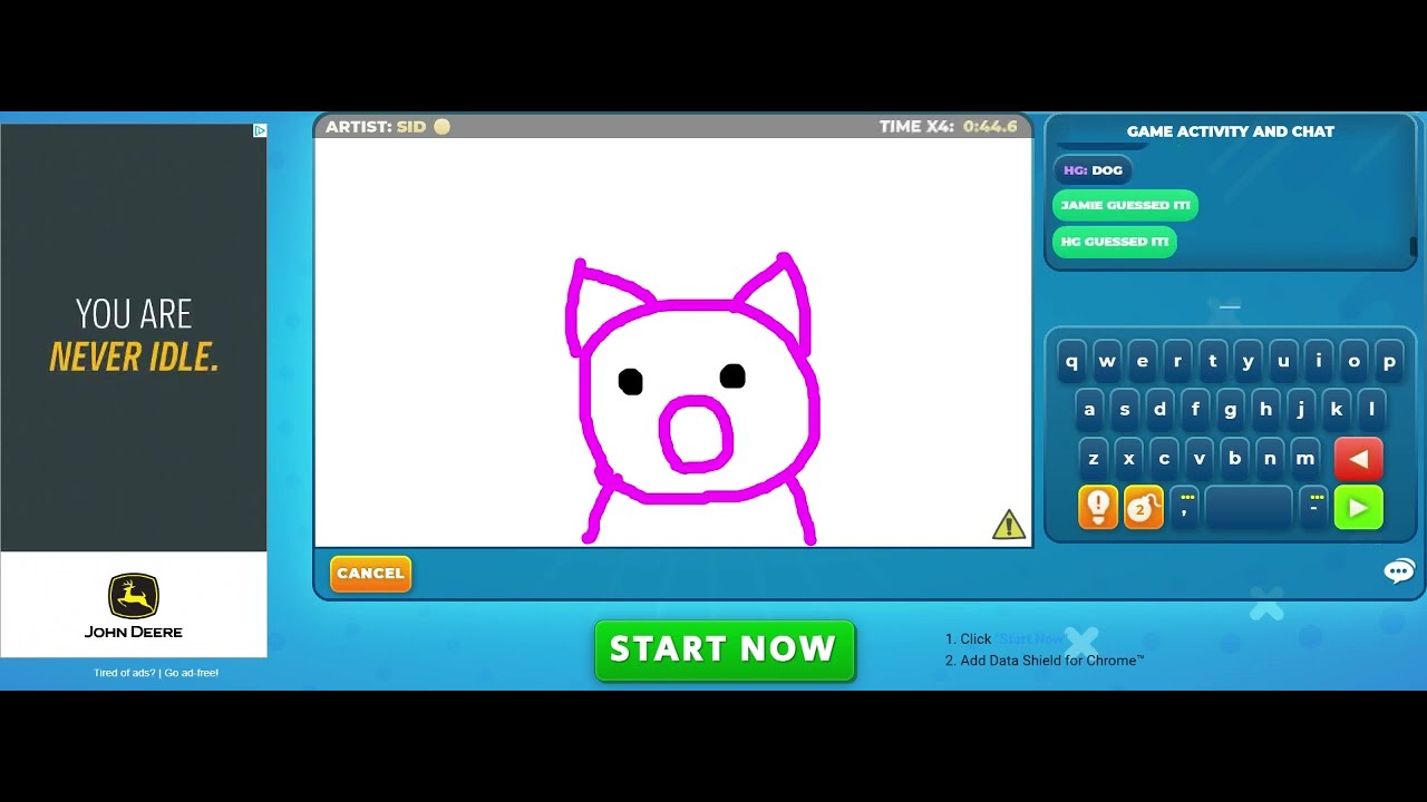 Playing Drawize game - draw and guess!!!