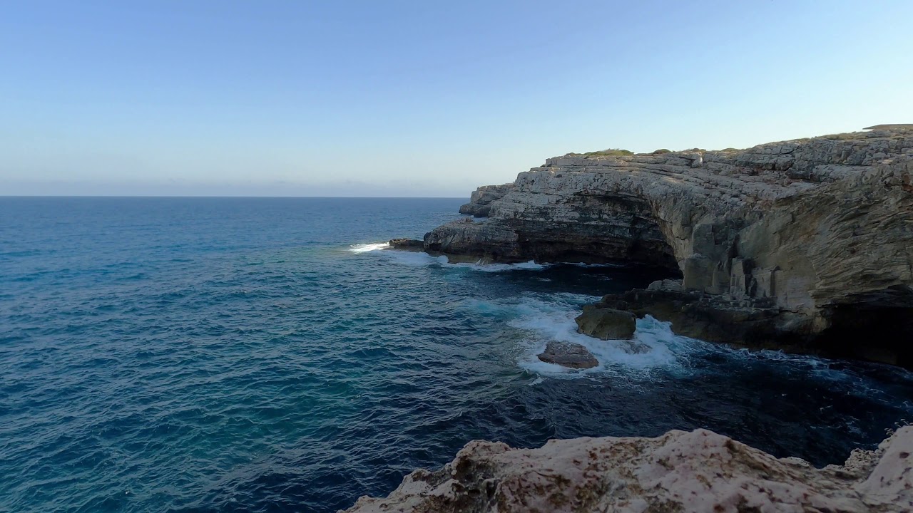 Calming Sea Cave | Ocean Waves Nature Sounds Relaxation | Meditation Sleep | 4K Video