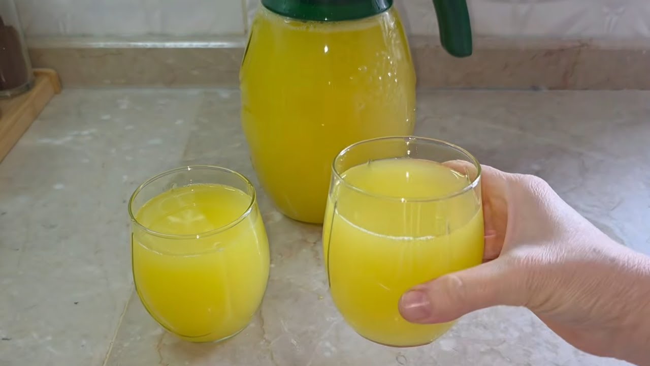 👉Sadece 2 limon 1 portakal ile 2 litre limonata 👌 %100 doğal limonata #trending #tarif 