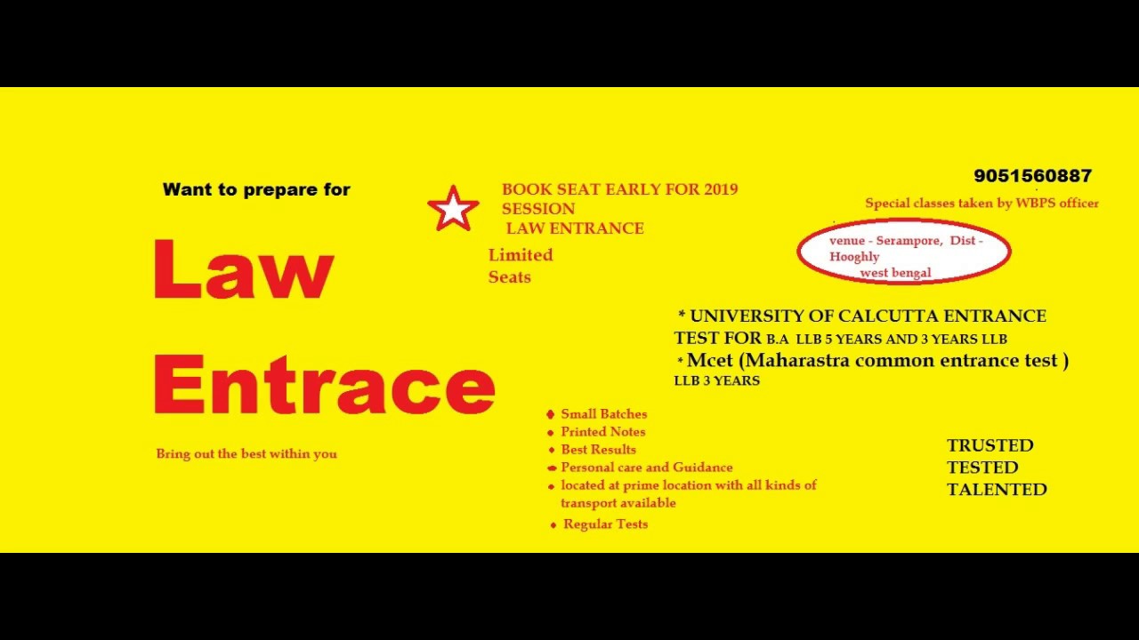 Law Entrance test guidance for Session 2019