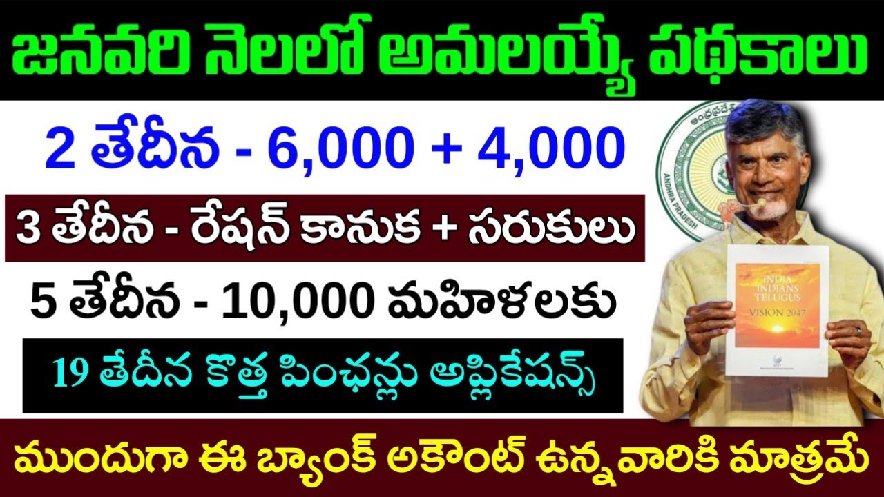AP జనవరి నెలలో అమలయ్యే పథకాలు|ap january schemes 2026|ap sankranthi schemes 2026|#apsankranthikanuka