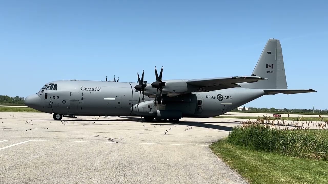 Military cargo plane getting ready for takeoff @birdseye-view68 
