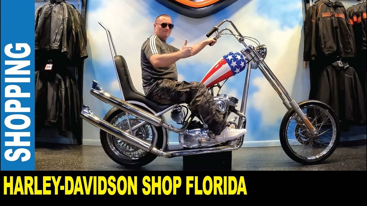 Harley-Davidson shop in Disney Springs Park Orlando Florida top boots jackets helmets | Jarek in USA