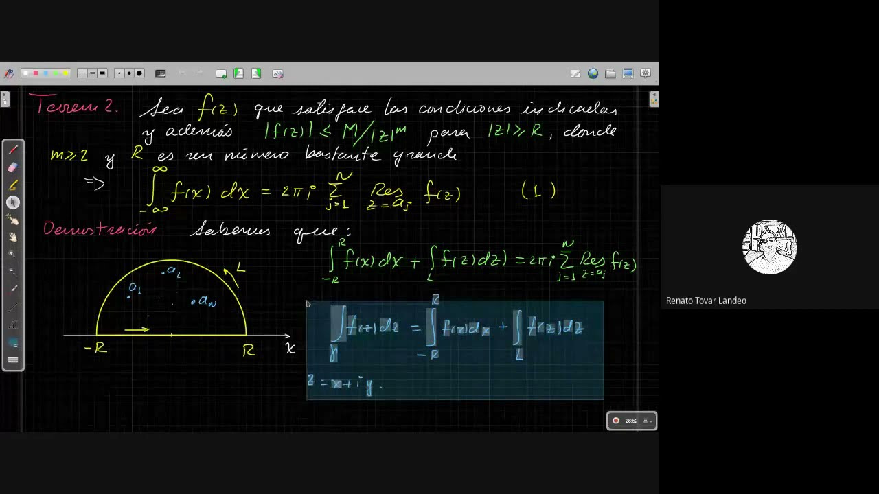 Cálculo de integrales impropias usando residuos (1/2)