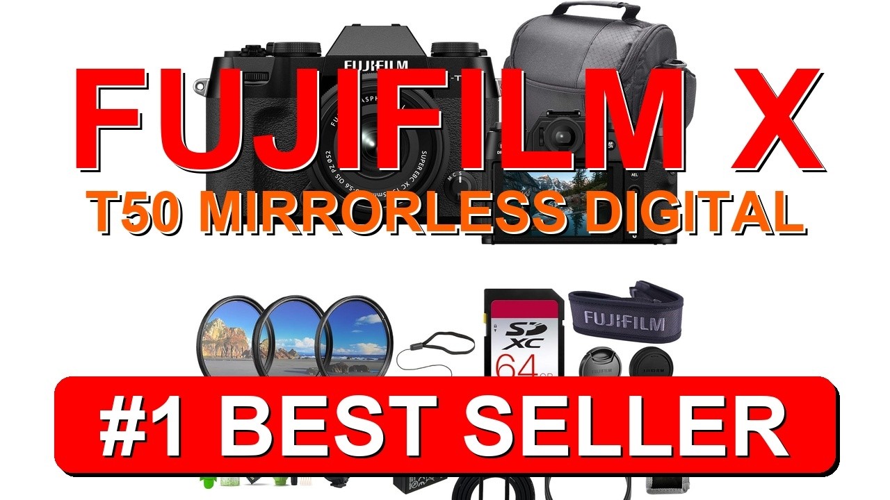 Fujifilm X T50 Mirrorless Digital Camera XC15 45mmF3.5 5.6 OIS PZ Lens Kit Black - B0D6C4V15Z