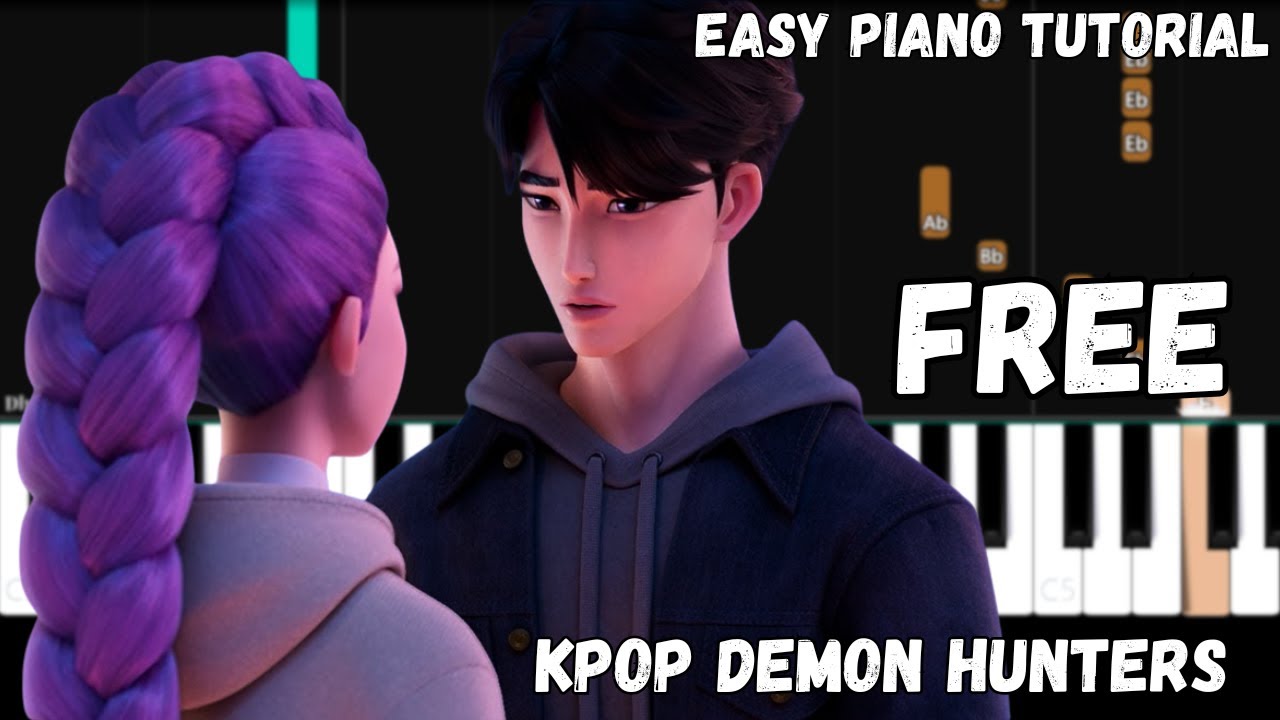 KPop Demon Hunters - Free (Easy Piano Tutorial)