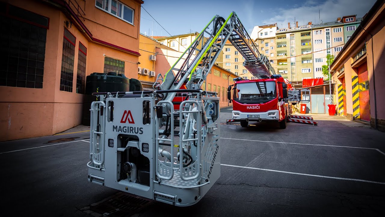 POŽÁRY.cz: Nový žebřík AZ 30 Iveco Magirus M32 L-AS slouží v Brně na stanici Lidická