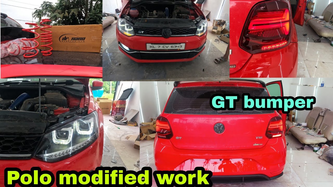 POLO modified work | Nano suspension | GT Bumper | Headlight | Tail light | carbon customz Kerala