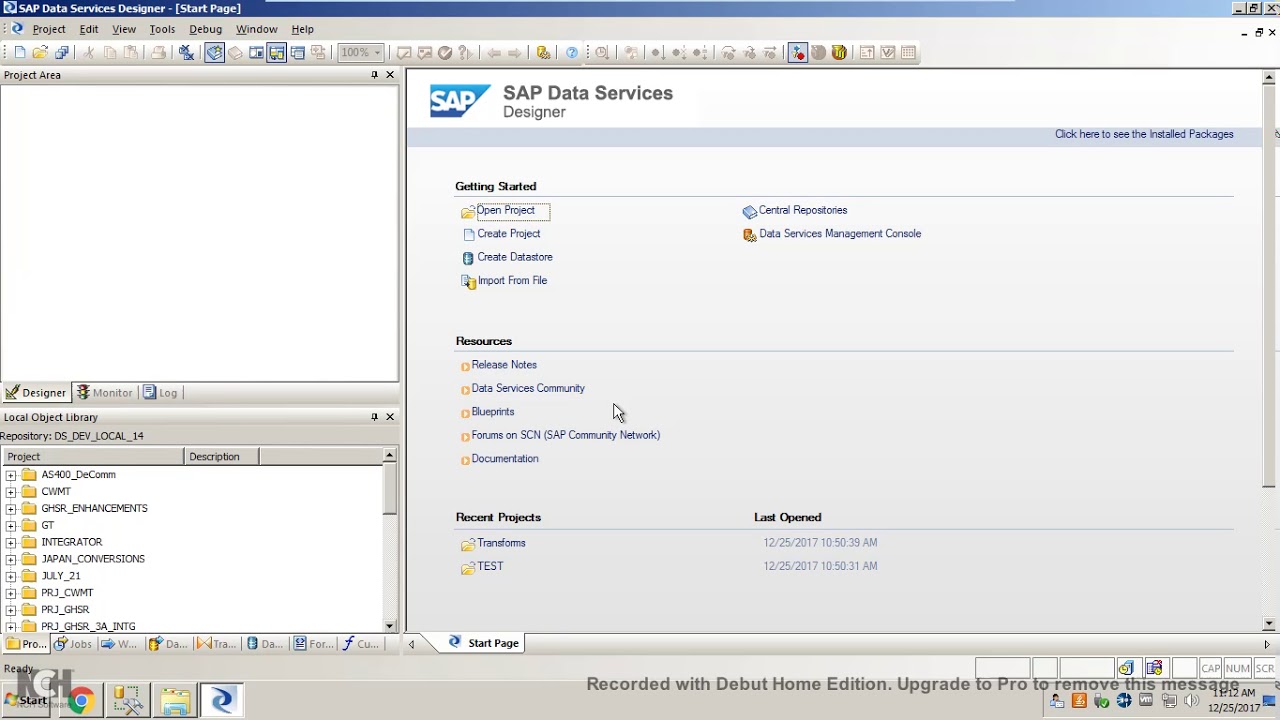Creating a Basic job in SAP BODS