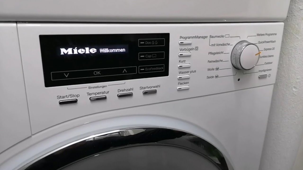Miele PowerWash W1 2.0 TwinDos und Flusensieb Reinigen Clean