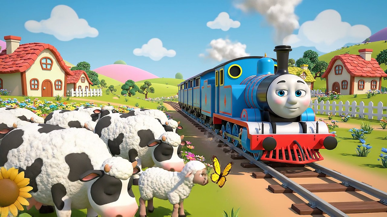 El pequeño tren hace Clic Clac Clac | Canción de Transportes y Ritmo