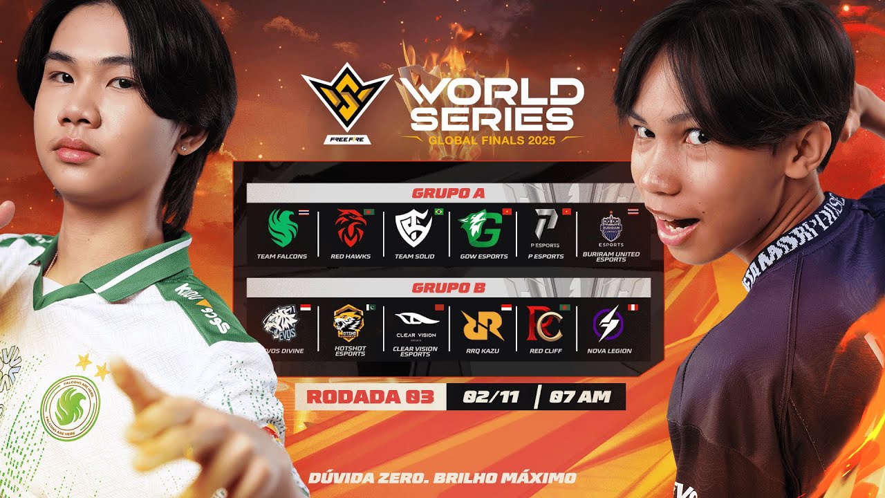 MUNDIAL DE FREE FIRE | FFWS GLOBAL FINALS 2025 | RODADA 3 | GRUPO A x B |  AO VIVO #freefire