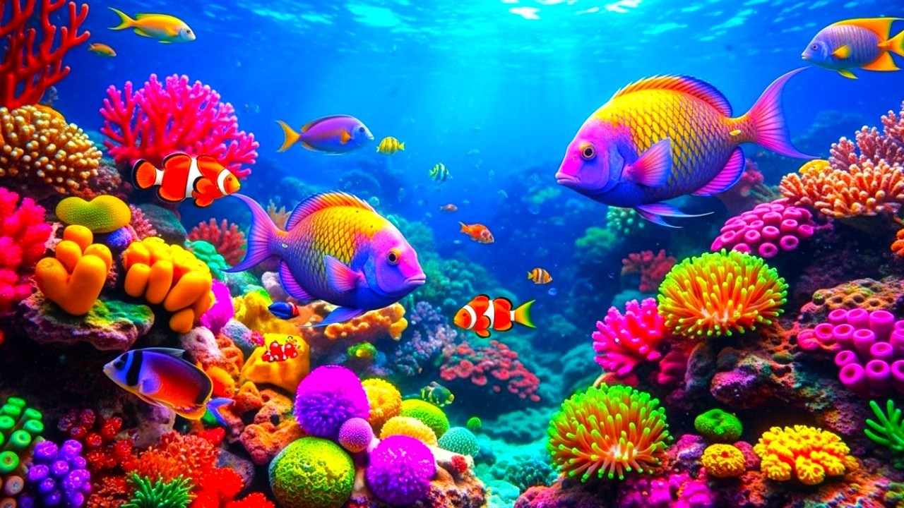 The Best 4K Aquarium - Dive Into The Mesmerizing Underwater Realm, Sea Jellyfish, Coral Reefs. #76