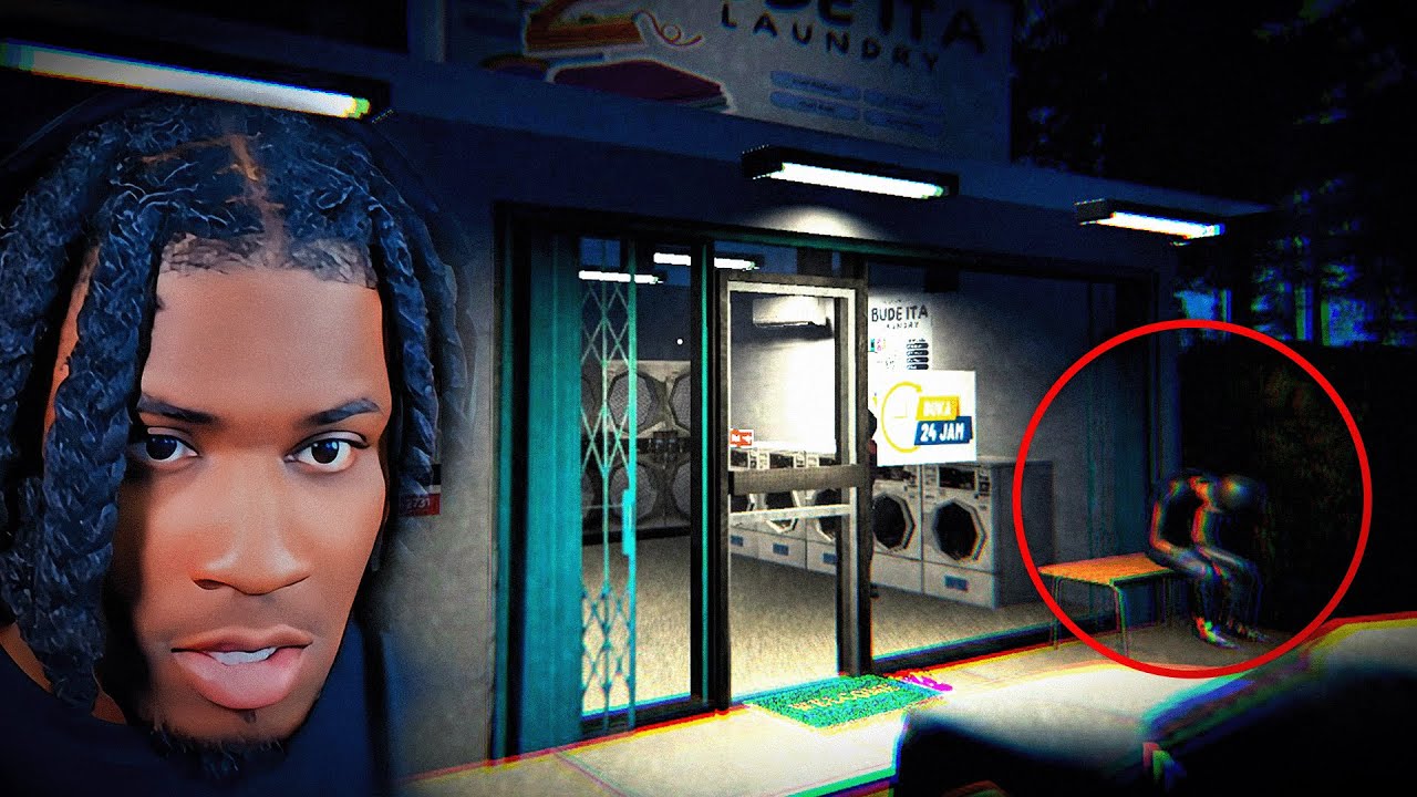 SURVIVNG the night shift AGAIN at a HAUNTED Laundromat...