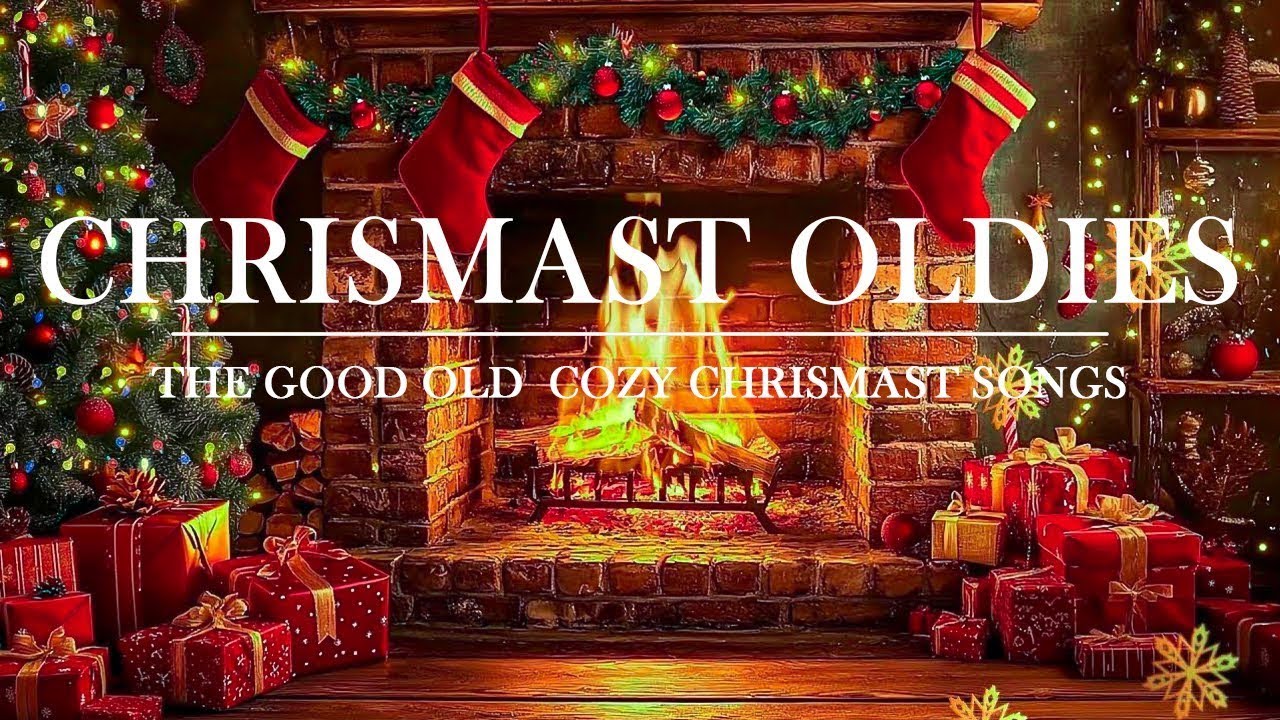 Frank Sinatra, Nat King Cole, Bings Crosby, Perry Como 🎄🔥 Legendary Christmas Songs with Fireplace