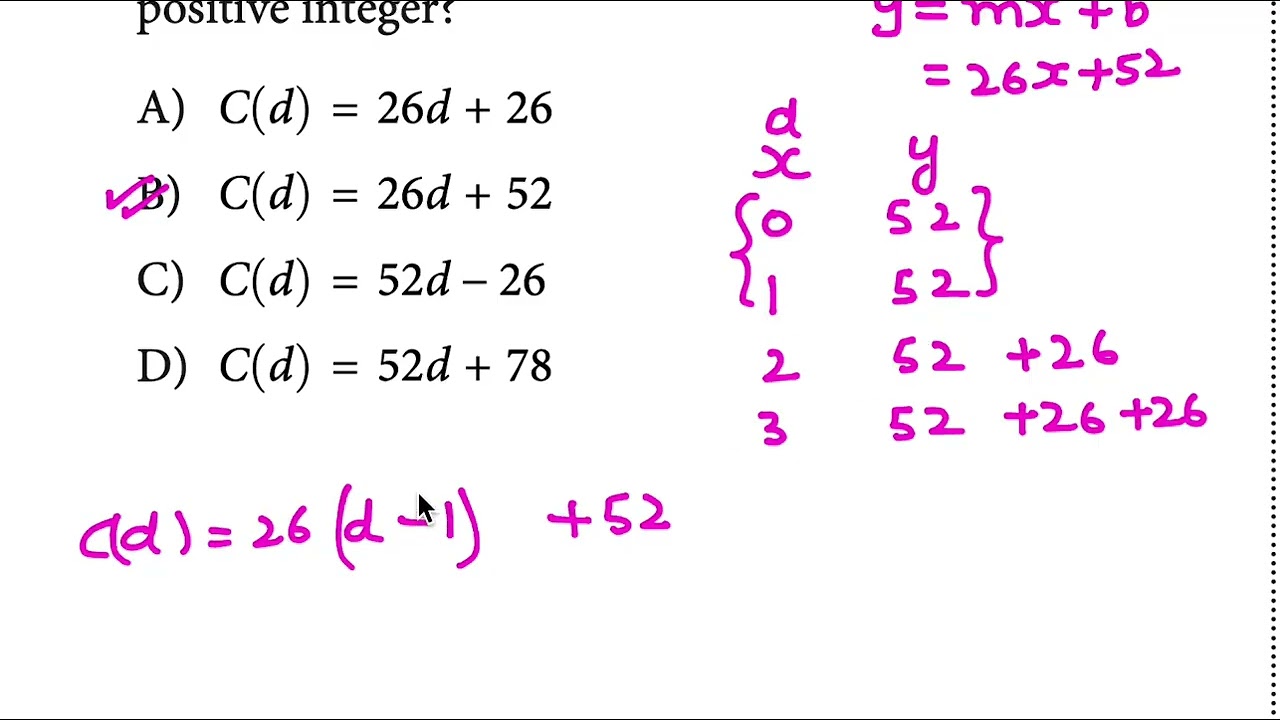 How to Write Linear Cost Functions and Find the Minimum of a Quadratic |  Q, 26, 27